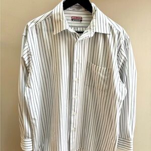 Pierre Cardin VTG 80/90s vertical striped button-down dress shirt FITS XL